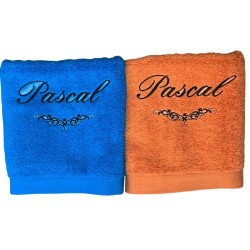 Serviettes personnalisées prénom Pascal avec écriture script V0
