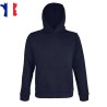 Sweat bleu marine made in France à capuche à personnaliser
