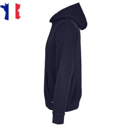Sweat bleu marine made in France à capuche à personnaliser