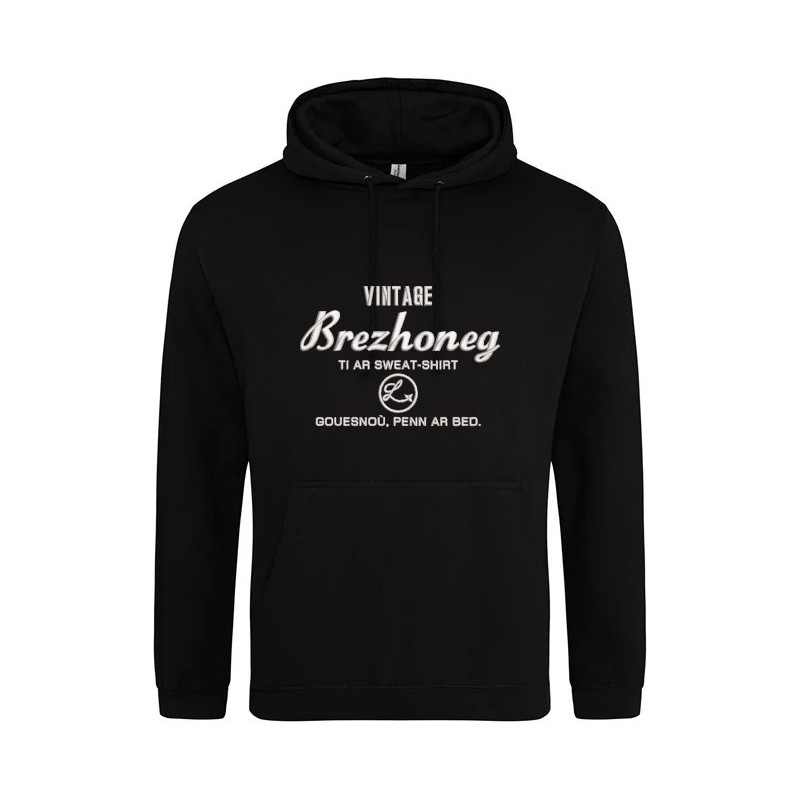Sweat noir personnalisé made in Breizh