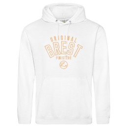 Sweat-shirt blanc personnalisé Made In Breizh