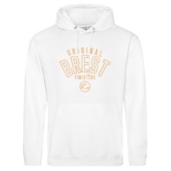 Sweat-shirt blanc personnalisé Made In Breizh