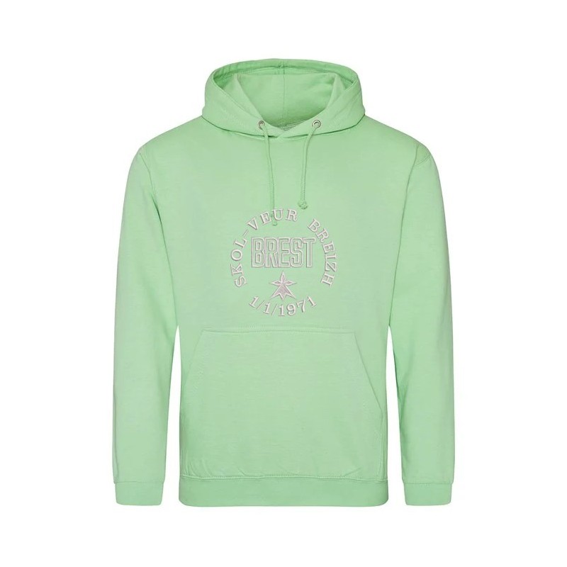 Sweat vert pomme personnalisé Université