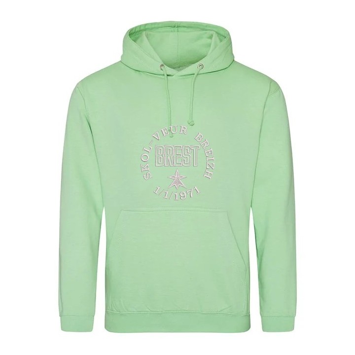 Sweat vert pomme personnalisé Université