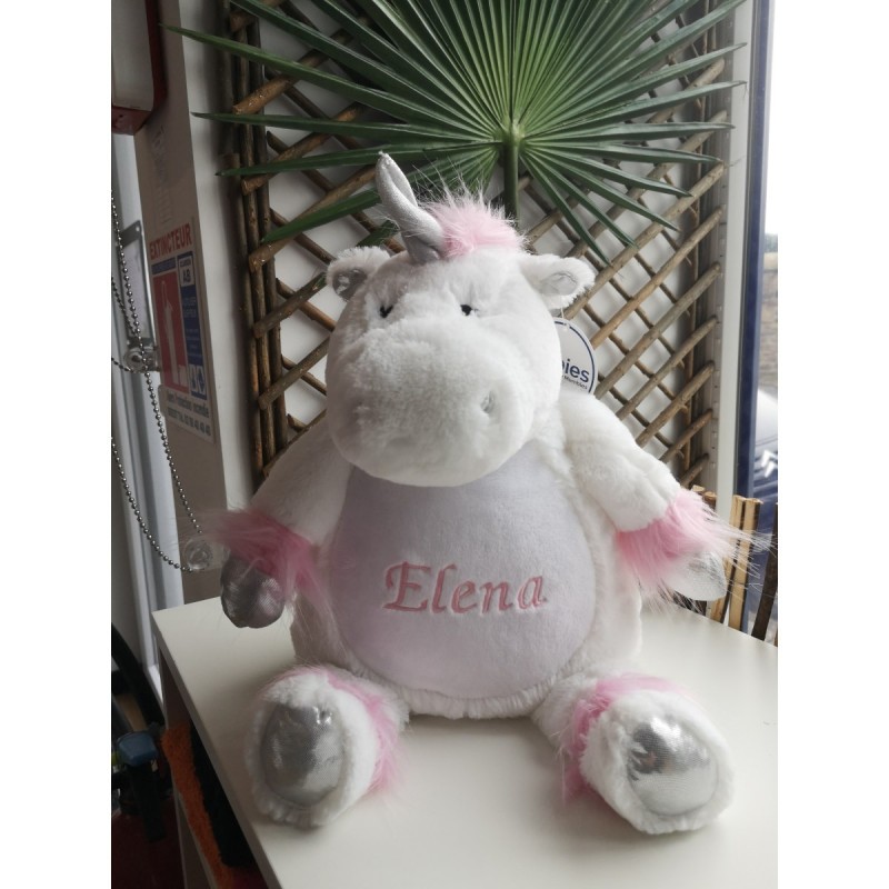 Licorne Peluche Personnalisée Prénom Brodé Elena