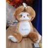Paresseux peluche personnalisée prénom brodé Ayden