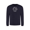 Sweat-Shirt Bleu Marine Col Rond avec Broderie Bretonne Basket Champion du Monde