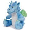 Peluche Dragon Bleu à personnaliser vue de 3/4 avant.
