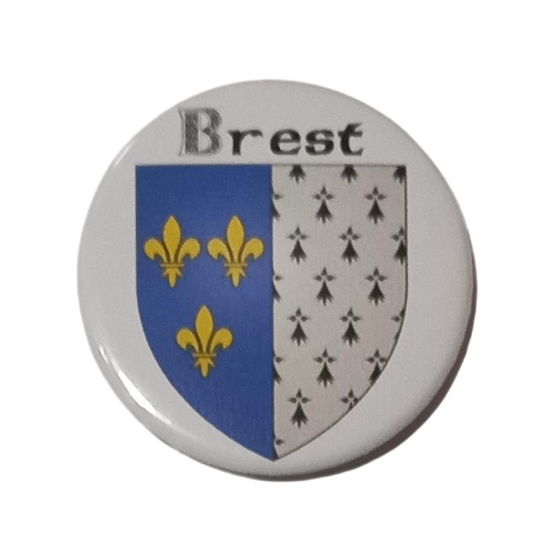 Magnet personnalisé avec le blason de la ville de Brest
