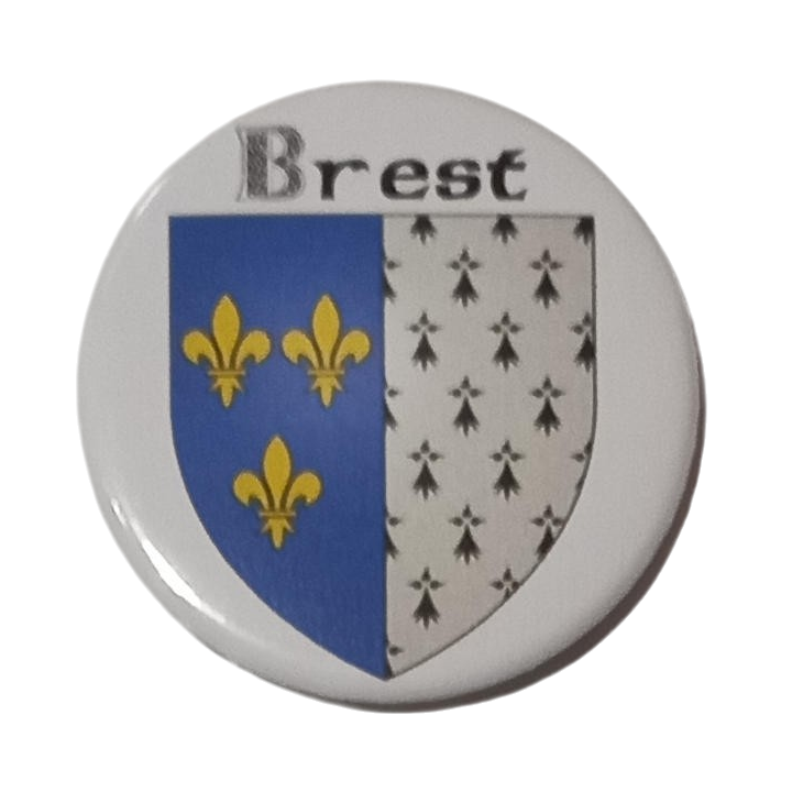 Magnet personnalisé avec le blason de la ville de Brest