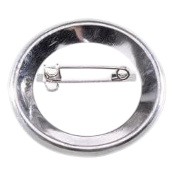 verso de badge avec épingle.