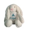 Peluche Lapin Blanc Personnalisée avec Prénom - Brodé en Bretagne