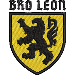 Blason héraldique brodé de lu Léon - L'effet des couleurs