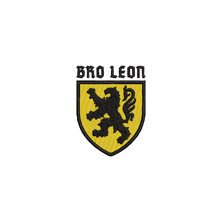 Blason héraldique brodé de lu Léon - L'effet des couleurs