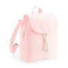 Mini sac à dos rose en coton bio personnalisé avec prénom brodé Gwen