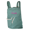 Mini sac à dos vert personnalisé prénom brodé Sacha
