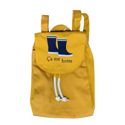 Mini sac à dos jaune personnalisé avec motif Bretagne