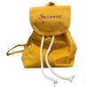 Mini sac à dos orange personnalisé avec prénom brodé Suzanne