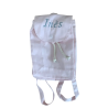Mini sac à dos rose pastel personnalisé avec prénom brodé Inès