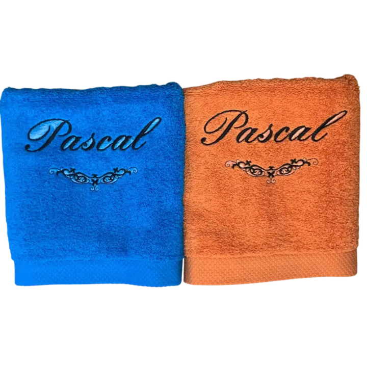 Serviettes personnalisées prénom Pascal brodé