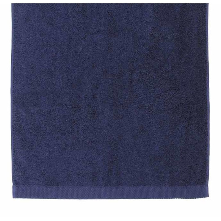 Serviette de bain personnalisée prénom Hector brodé avec motif ancre marine
