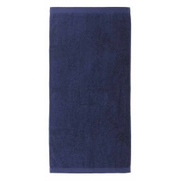 Drap de bain bleu marine personnalisé et brodé en Bretagne