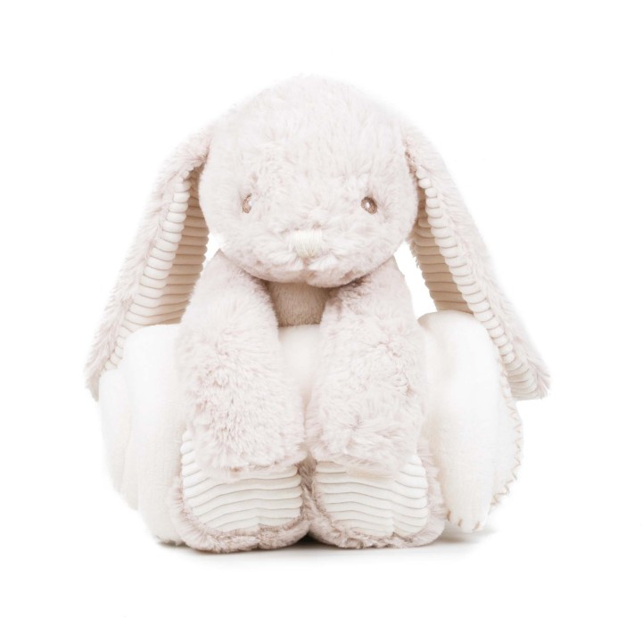 Peluche Lapin avec Couverture Personnalisée et Brodée Prénom