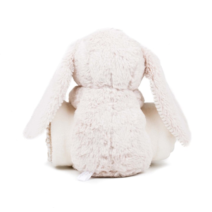 Peluche Lapin avec Couverture Personnalisée et Brodée Prénom