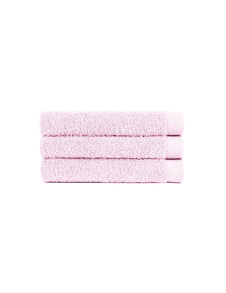 Lot de 3 serviettes de bain rose à personnaliser