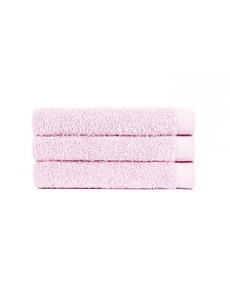 Lot de 3 serviettes de bain rose à personnaliser