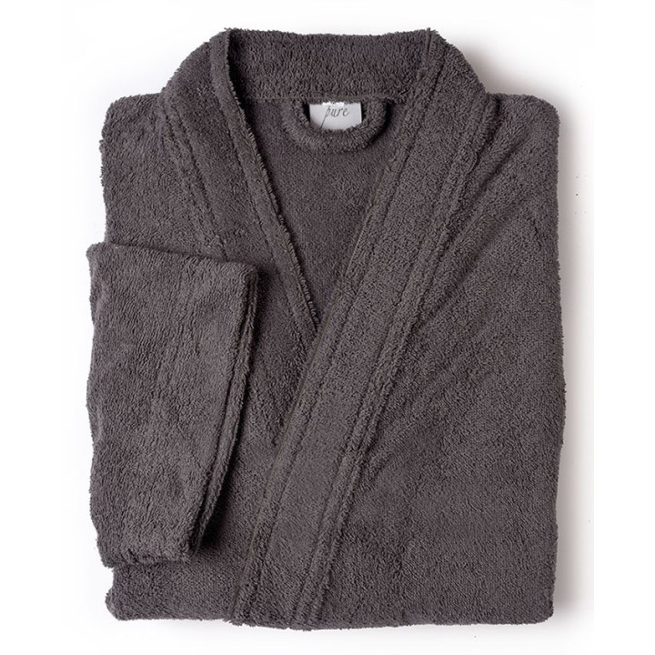 Peignoir kimono gris foncé personnalisé