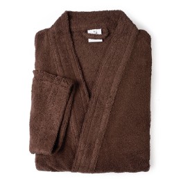 Peignoir kimono marron personnalisé