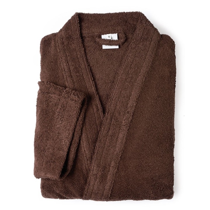 Peignoir kimono marron personnalisé