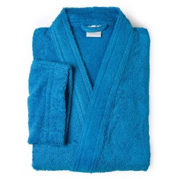 Peignoir kimono turquoise personnalisé