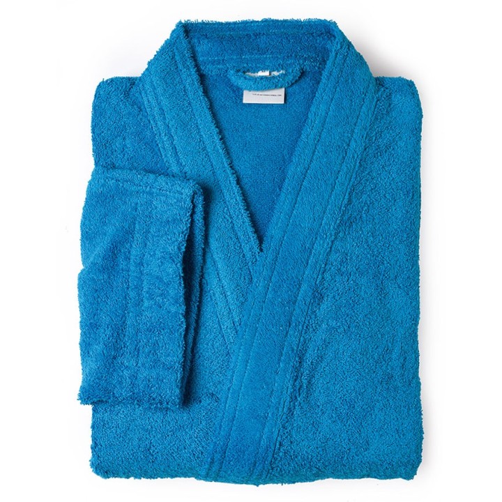 Peignoir kimono turquoise personnalisé
