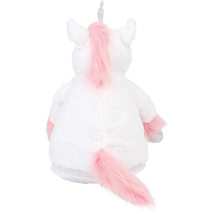 vue de dos : peluche licorne personnalisée