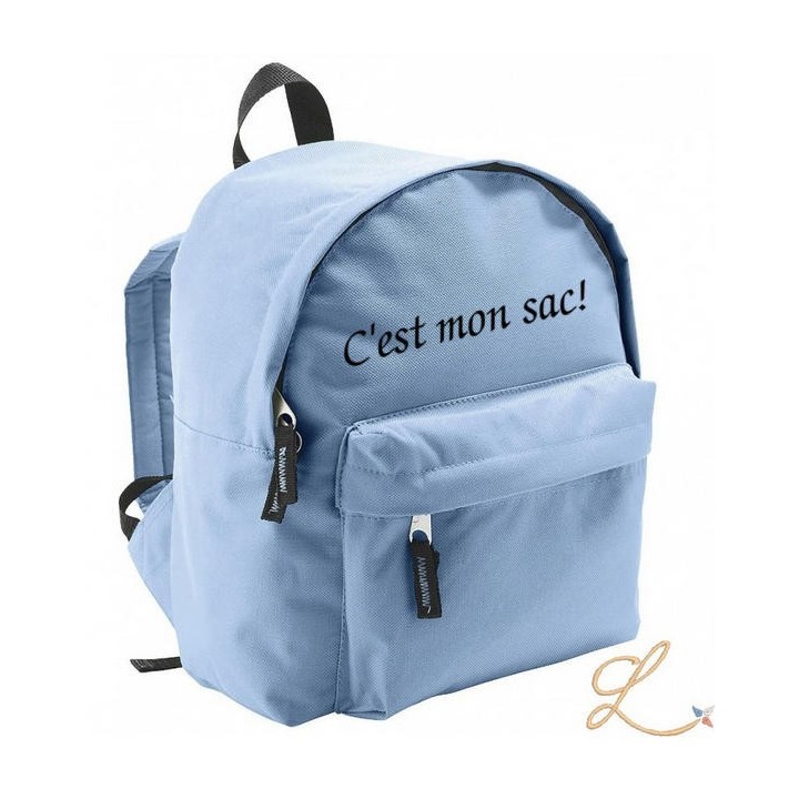 Sac à dos bleu clair personnalisé