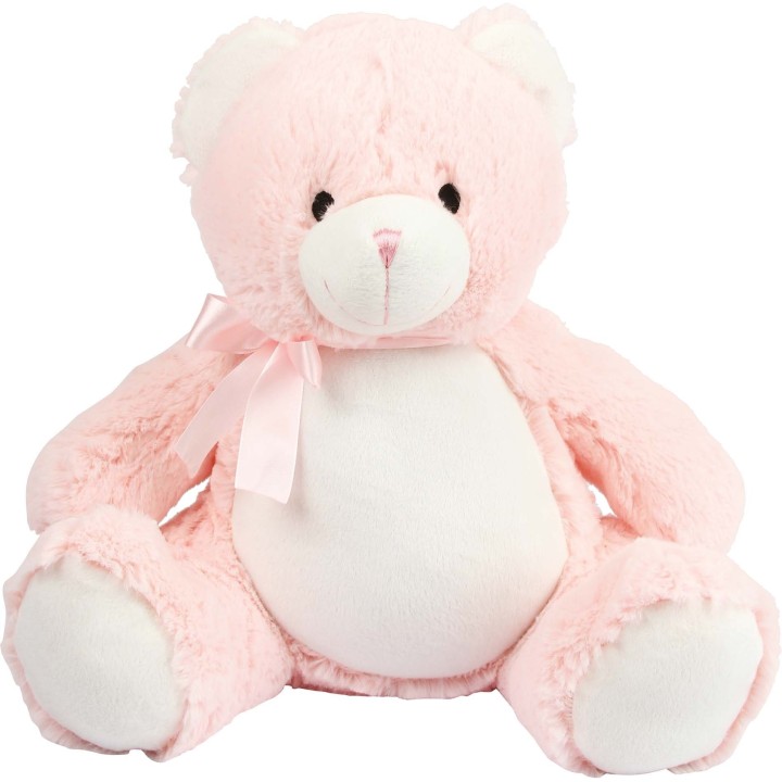 Peluche ourson rose à personnaliser