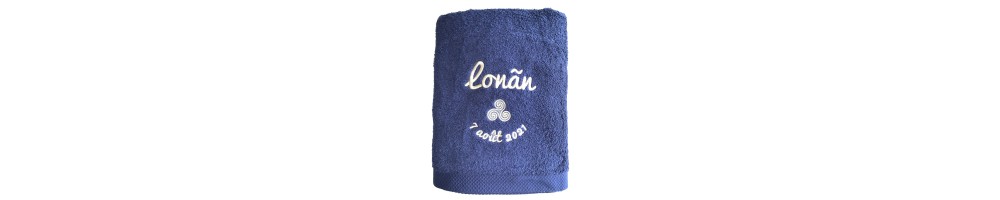 Draps de bain personnalisés et brodés en coton haut de gamme
