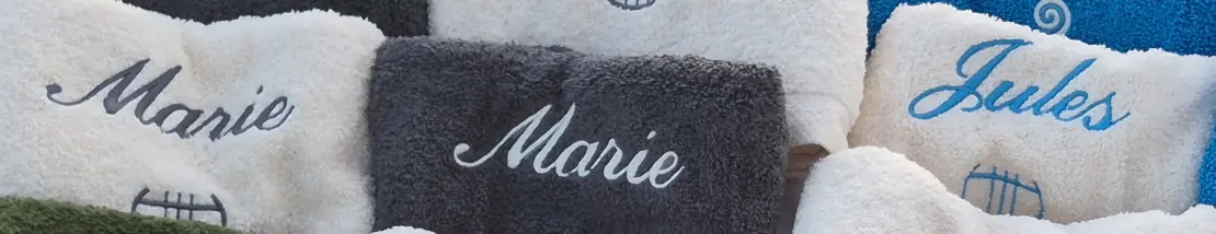 Linges de bain personnalisés prénom brodé